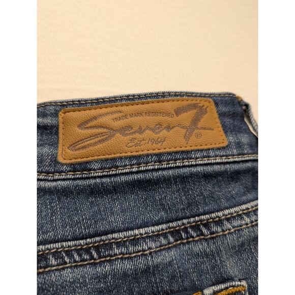 Seven 7 Jeans Womens 10 Medium Wash Denim Bootcut Low-rise Stud Pocket Y2k Rodeo - Picture 5 of 11